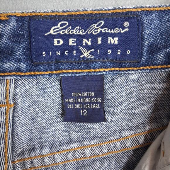 Eddie Bauer Mom Blue Jeans Women's 12 100% Cotton Hi-Rise Denim Vintage - Picture 4 of 13